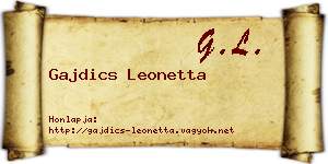 Gajdics Leonetta névjegykártya